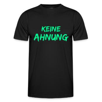 Keine Ahnung - Männer Funktions-T-Shirt - Schwarz - Vorne - AI Model Male 178 dark (178cm)