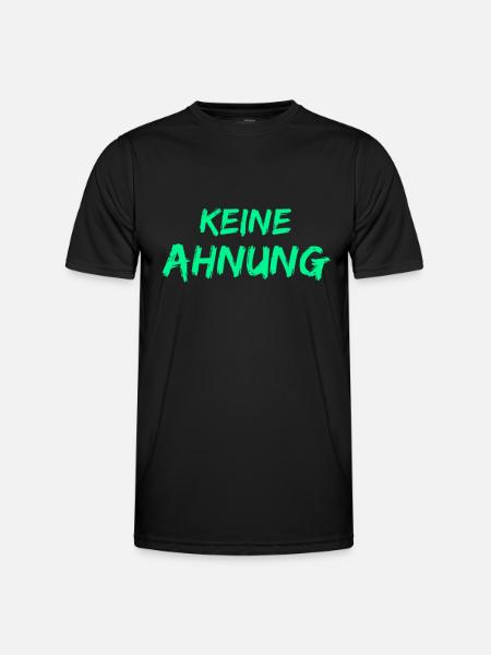 Keine Ahnung - Männer Funktions-T-Shirt - Schwarz