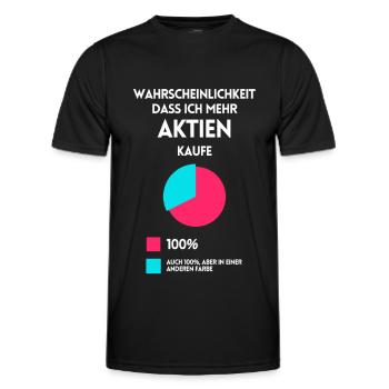 Aktien Dividende lustige sprüche Vermögen finanzen - Männer Funktions-T-Shirt - Schwarz - Vorne - AI Model Male 178 dark (178cm)