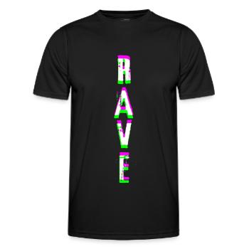 Techno Rave trance party house bass cadeau - T-shirt sport Homme - noir - Devant - AI Model Male 178 dark (178cm)