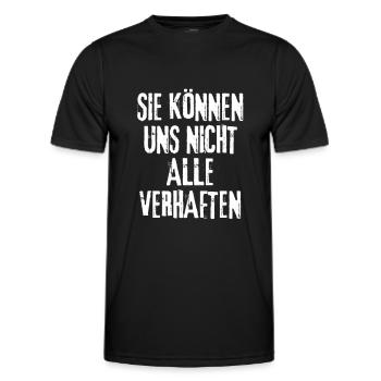 Grundrechte Politik Staat Demokratie grundgesetz - Männer Funktions-T-Shirt - Schwarz - Vorne - AI Model Male 178 dark (178cm)