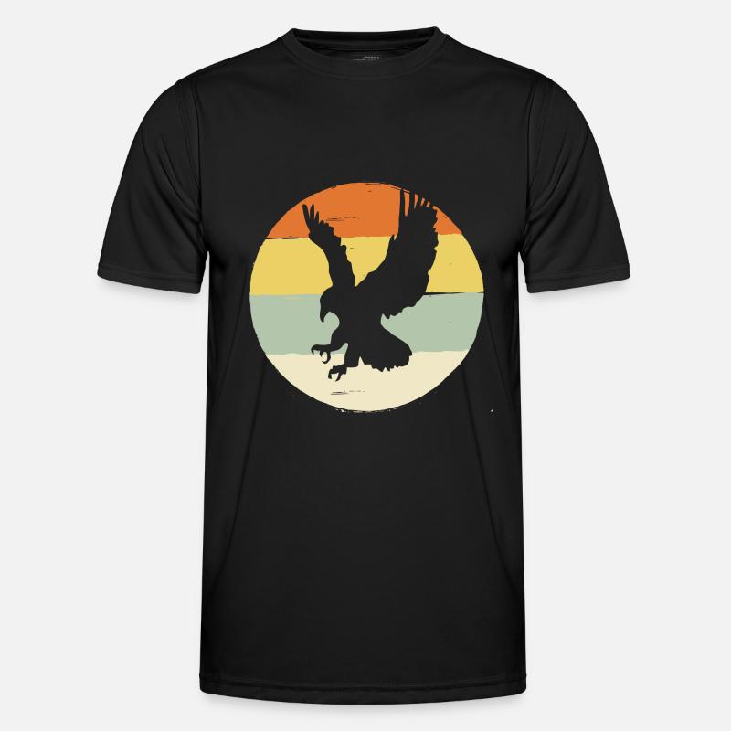 adler, vogel, geschenk, geschenkidee, feder, tier - Männer Funktions-T-Shirt - Schwarz