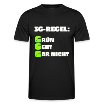 Politik Freiheit Grüne Sozialismus wählen lustig - Männer Funktions-T-Shirt - Schwarz - Vorne - AI Model Male 178 dark (178cm)