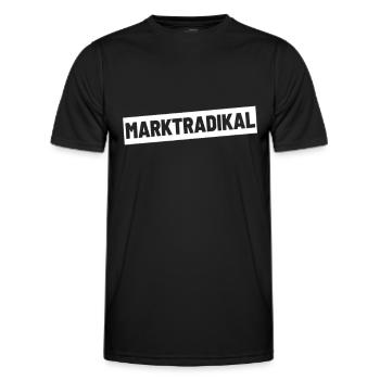 Kapitalist neoliberal freiheit aktien libertär - Männer Funktions-T-Shirt - Schwarz - Vorne - AI Model Male 178 dark (178cm)