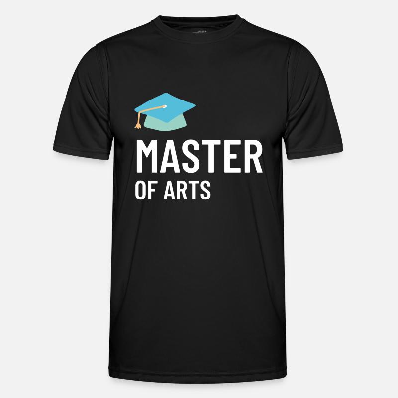 Master of Arts abschluss studieren uni thesis - Männer Funktions-T-Shirt - Schwarz