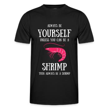 Crevettes Crevettes aquarium languste cadeau crabe - T-shirt sport Homme - noir - Devant - AI Model Male 178 dark (178cm)
