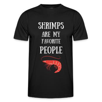 Garnelen shrimp aquarium krebs tier - Männer Funktions-T-Shirt - Schwarz - Vorne - AI Model Male 178 dark (178cm)