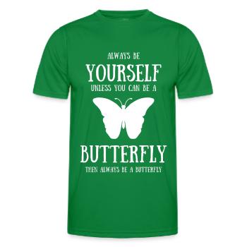 butterfly butterfly wings insects - Men's Functional T-Shirt - kelly green - Front - AI Model Male 178 dark (178cm)