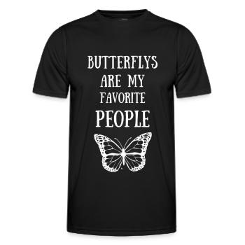 schmetterling falter flügel insekten - Männer Funktions-T-Shirt - Schwarz - Vorne - AI Model Male 178 dark (178cm)