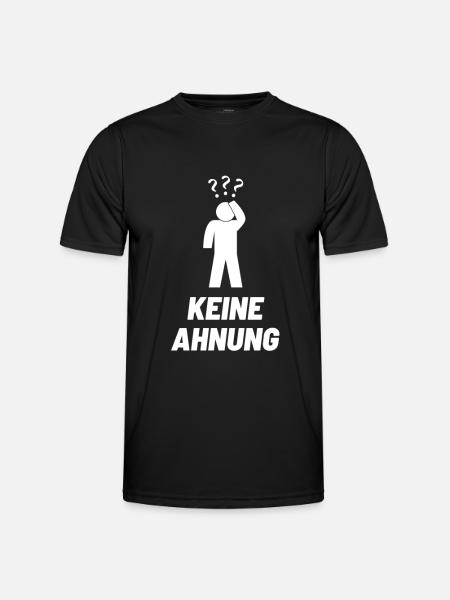 Keine Ahnung - Männer Funktions-T-Shirt - Schwarz