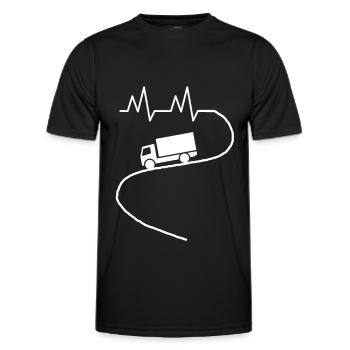 Profession de camion camion entrepôt autoroute chauffeur cadeau - T-shirt sport Homme - noir - Devant - AI Model Male 178 dark (178cm)