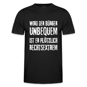 Freiheit grundrechte demo grundgesetz wahl politik - Männer Funktions-T-Shirt - Schwarz - Vorne - AI Model Male 178 dark (178cm)