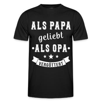 Großvater Als Papa Geliebt Als Opa Vergöttert - T-shirt sport Homme - noir - Devant - AI Model Male 178 dark (178cm)