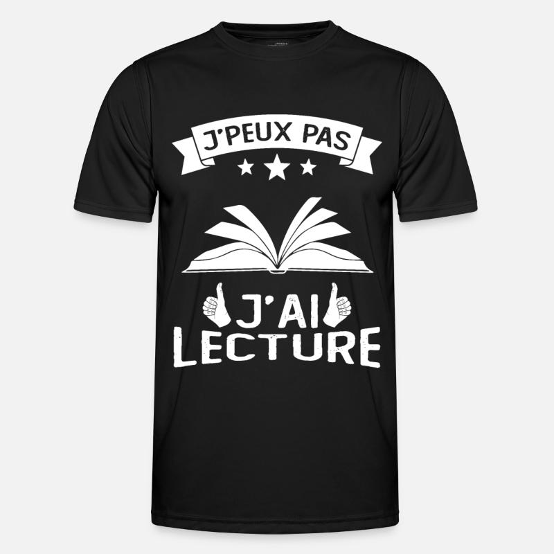 I can't I read - Men's Functional T-Shirt - black