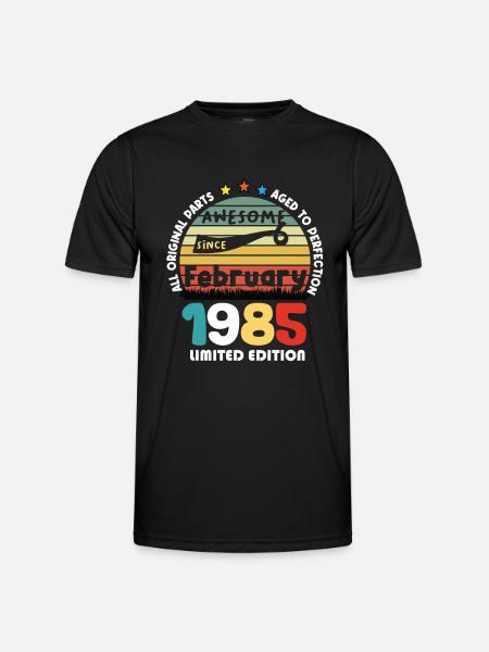 39 Years Old Made In 1985 Vintage February 1985 - Men's Functional T-Shirt - black