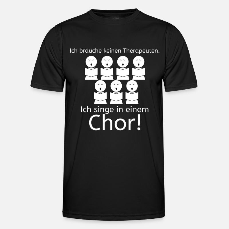Ich brauche keineTherapie - Männer Funktions-T-Shirt - Schwarz