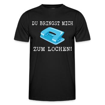 Du bringst mich zum lochen - Männer Funktions-T-Shirt - Schwarz - Vorne - AI Model Male 178 dark (178cm)