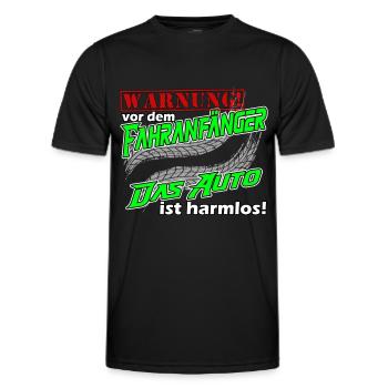 Führerschein bestanden - Fahrschule - Fahlehrer - Männer Funktions-T-Shirt - Schwarz - Vorne - AI Model Male 178 dark (178cm)