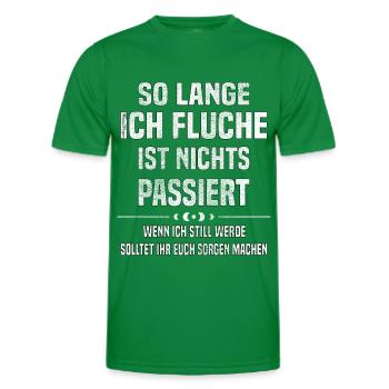 wenn ich fluche, lustiges - Männer Funktions-T-Shirt - Kelly Green - Vorne - AI Model Male 178 dark (178cm)