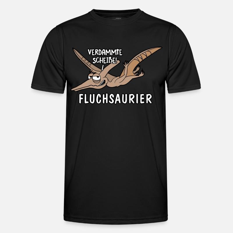 Fluchsaurier - Männer Funktions-T-Shirt - Schwarz