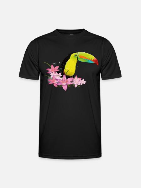 Green-billed toucan - Men's Functional T-Shirt - black