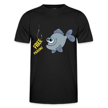 Free Piercing - Männer Funktions-T-Shirt - Schwarz - Vorne - AI Model Male 178 dark (178cm)