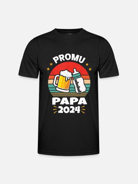 Promu Futur Papa 2024 - T-shirt sport Homme - noir