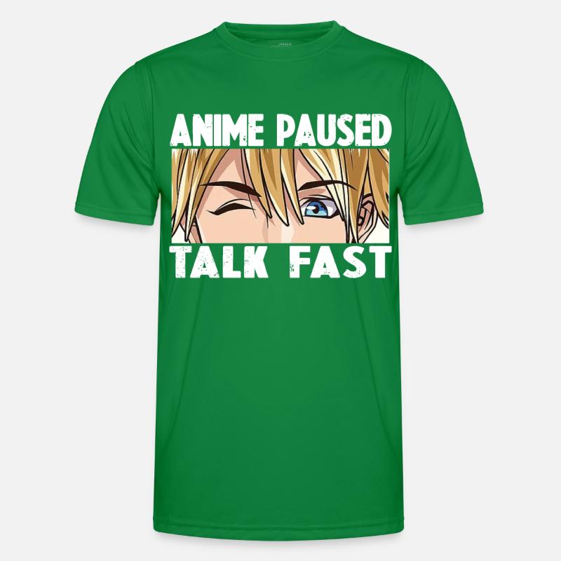 ANIME PAUSIERTE DAS GESPRÄCH SCHNELL Männer Funktions-T-Shirt