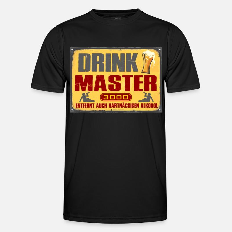 Drink Master - Männer Funktions-T-Shirt - Schwarz