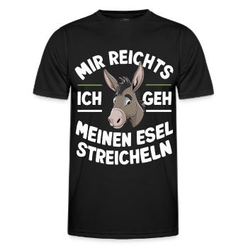 Esel Eselchen Maultier Muli - Männer Funktions-T-Shirt - Schwarz - Vorne - AI Model Male 178 dark (178cm)