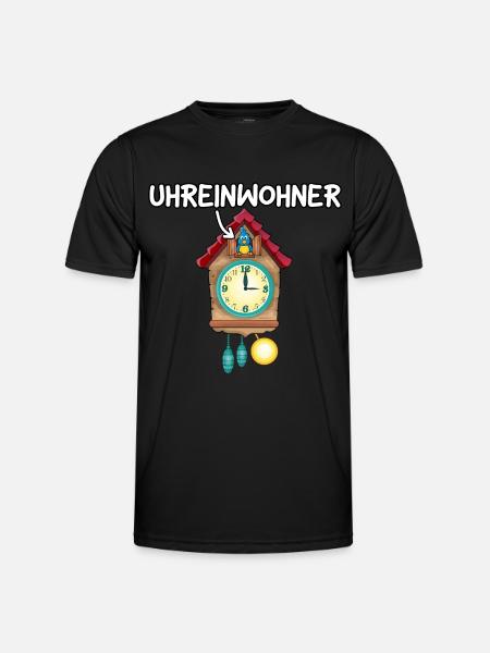 Uhreinwohner - Männer Funktions-T-Shirt - Schwarz
