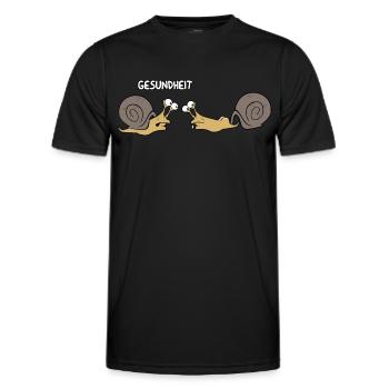 Schnecken Gesundheit - Männer Funktions-T-Shirt - Schwarz - Vorne - AI Model Male 178 dark (178cm)