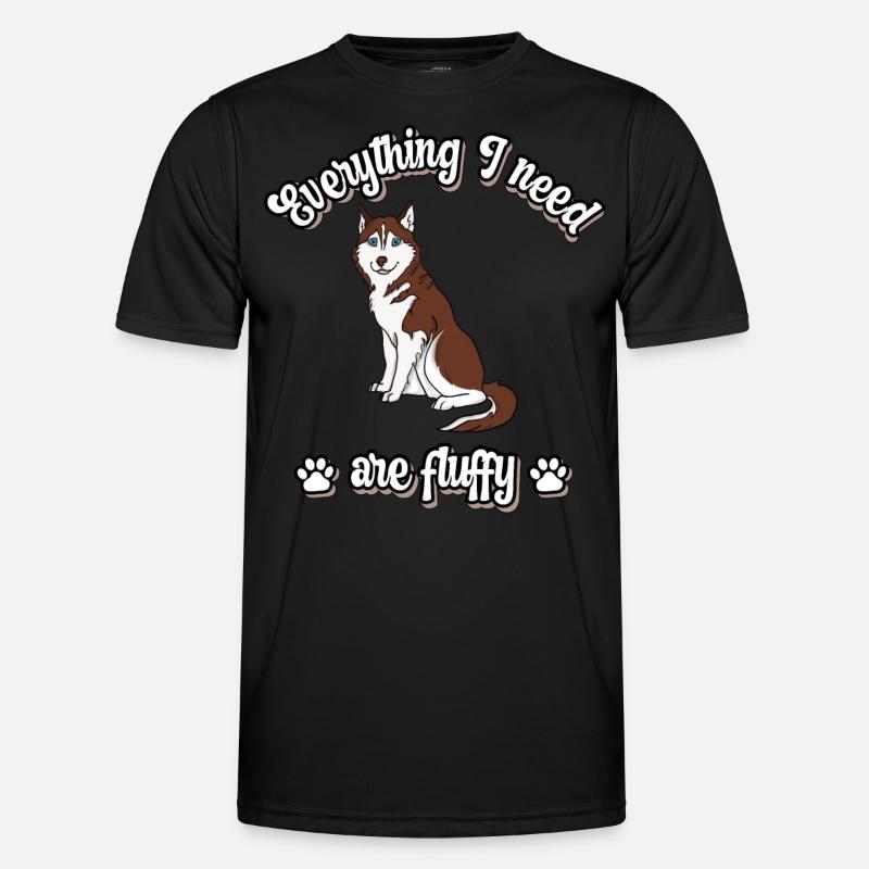 Everything I need are fluffy süßes Hunde red Männer Funktions-T-Shirt