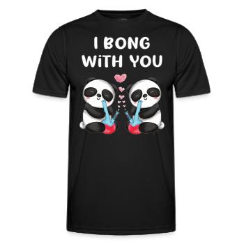 I bong with you verliebte Panda Bären niedliches - Männer Funktions-T-Shirt - Schwarz - Vorne - AI Model Male 178 dark (178cm)