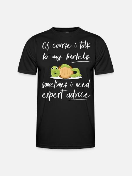Funny Turtle Design Pet - Men's Functional T-Shirt - black
