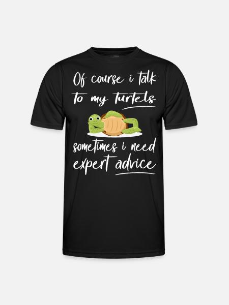 Funny Turtle Design Pet - Men's Functional T-Shirt - black