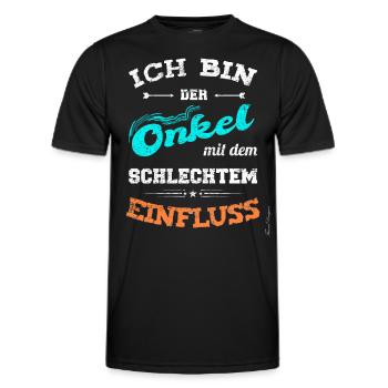 Onkel mit schlechtem Einfluss lustiges Bruder, - Männer Funktions-T-Shirt - Schwarz - Vorne - AI Model Male 178 dark (178cm)