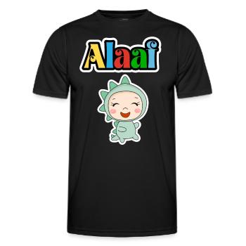 Animal de carnaval mignon, Kölle Alaaf, dinosaure - T-shirt sport Homme - noir - Devant - AI Model Male 178 dark (178cm)