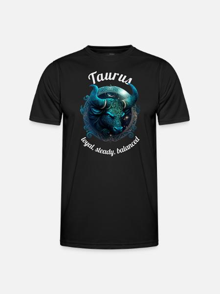 Taurus Zodiac Taurus Astronomy - Men's Functional T-Shirt - black
