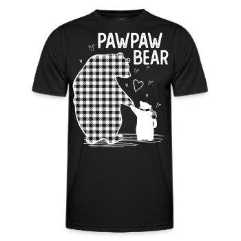Pawpaw Bear - Men's Functional T-Shirt - black - Front - AI Model Male 178 dark (178cm)