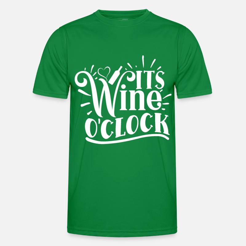 Citation drôle de Wine O'clock T-shirt sport Homme