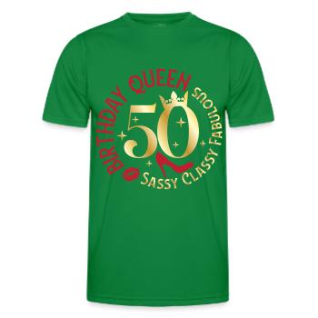 50. Geburtstag Queen Sassy Classy Fabulous - Männer Funktions-T-Shirt - Kelly Green - Vorne - AI Model Male 178 dark (178cm)