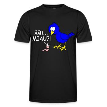 Ääh miau - Männer Funktions-T-Shirt - Schwarz - Vorne - AI Model Male 178 dark (178cm)
