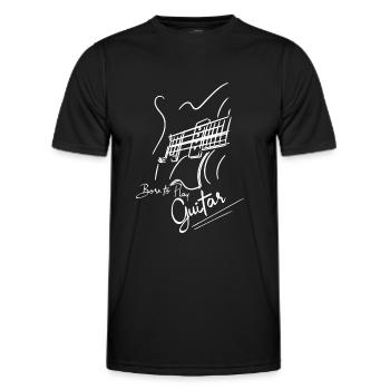 Born to play guitar - T-shirt sport Homme - noir - Devant - AI Model Male 178 dark (178cm)