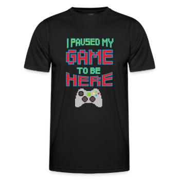 Retrogaming - Zocken - Videospiel - Männer Funktions-T-Shirt - Schwarz - Vorne - AI Model Male 178 dark (178cm)