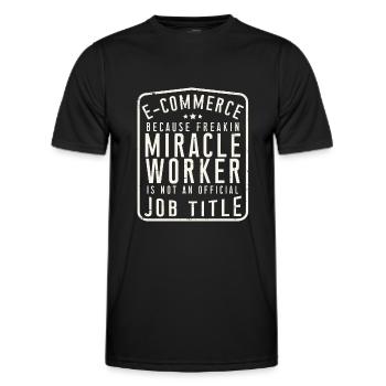 E-Commerce - T-shirt sport Homme - noir - Devant - AI Model Male 178 dark (178cm)