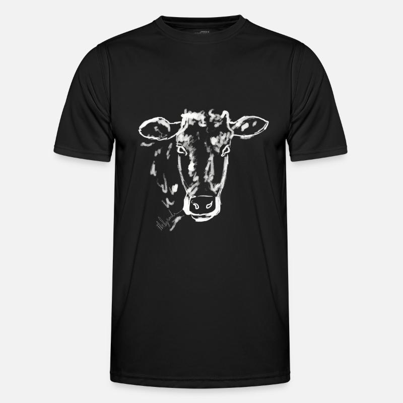 calf - cow - Men's Functional T-Shirt - black