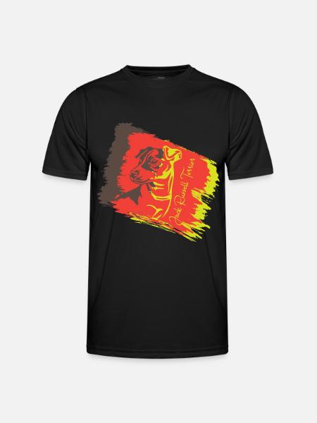 Jack Russel Terrier - Männer Funktions-T-Shirt - Schwarz