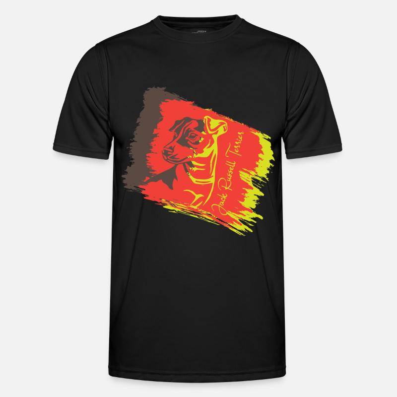 Jack Russel Terrier - Männer Funktions-T-Shirt - Schwarz