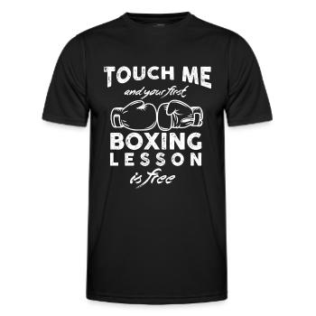 Don´t touch - Männer Funktions-T-Shirt - Schwarz - Vorne - AI Model Male 178 dark (178cm)